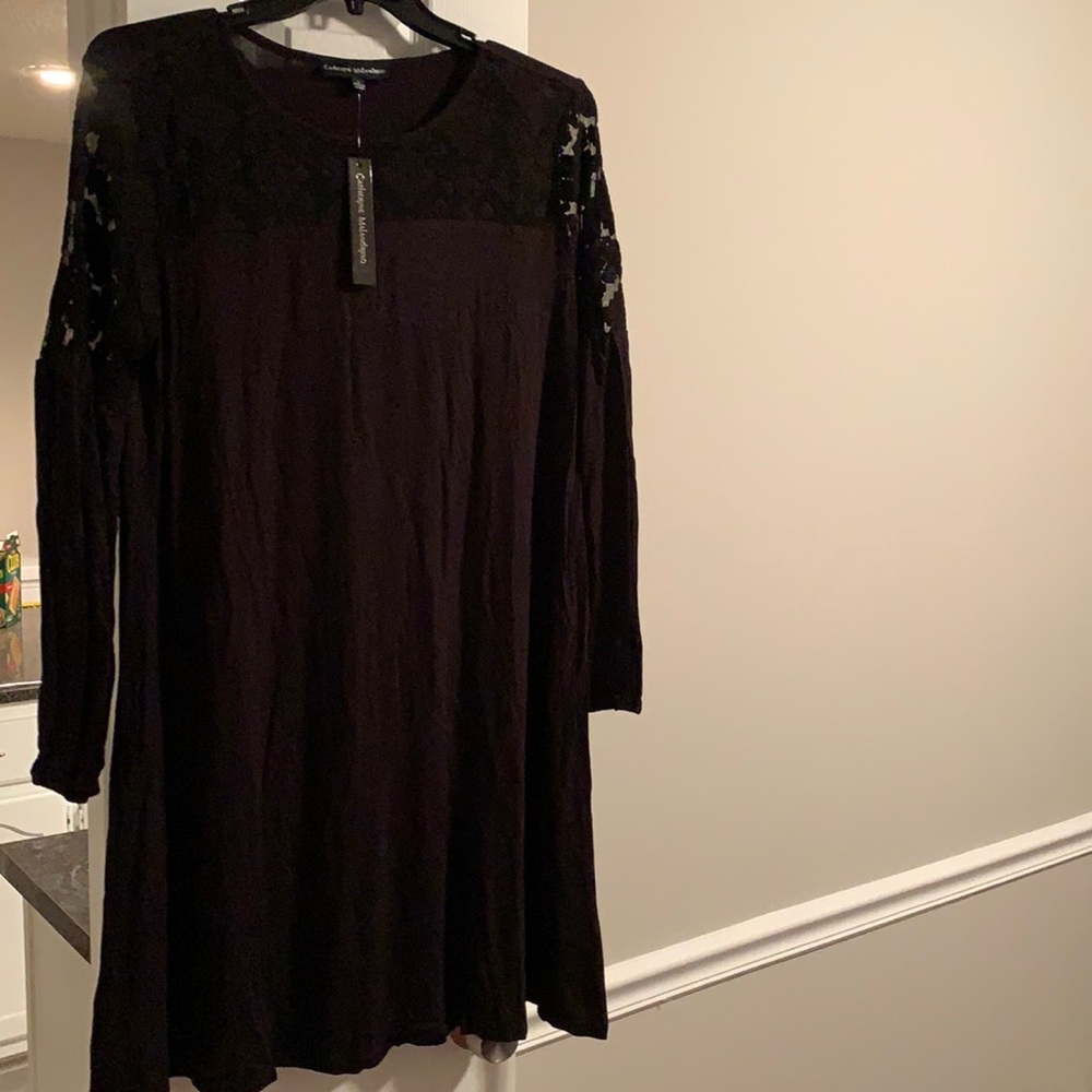 Long sleeve black dress